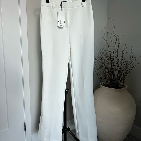 NWT ZARA White High Waist Pants - Picture 3 of 8